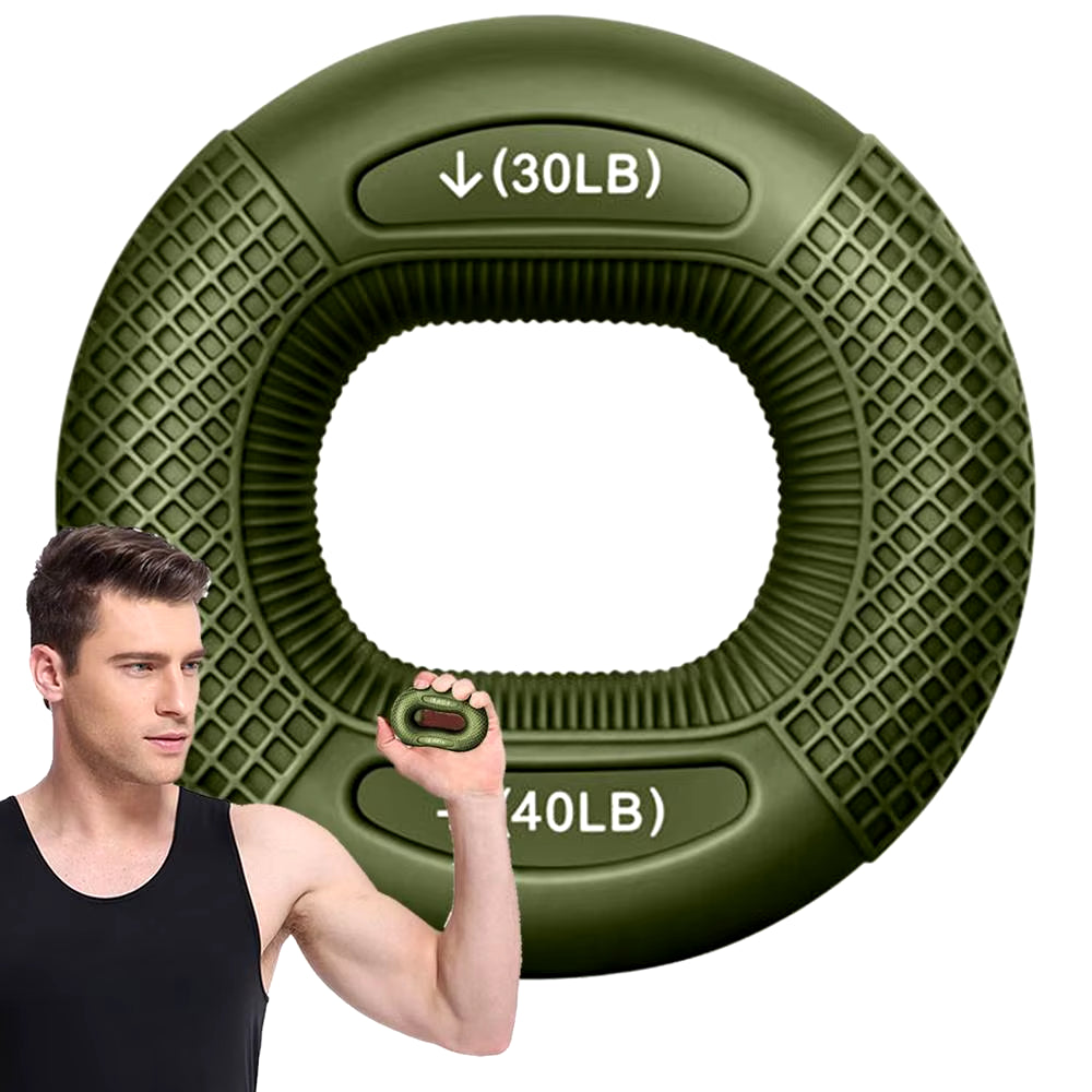 Silicone Finger Strengthening Ring - Hand Muscle Trainer and Wrist Exercise Device
