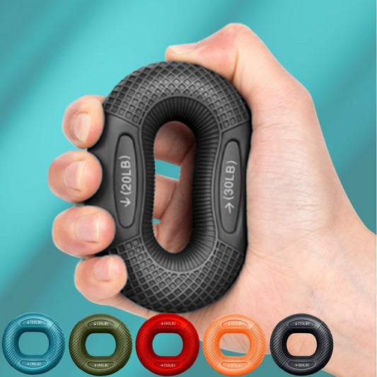 Silicone Finger Strengthening Ring - Hand Muscle Trainer and Wrist Exercise Device