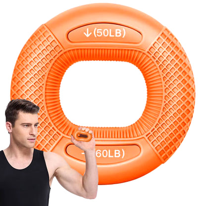 Silicone Finger Strengthening Ring - Hand Muscle Trainer and Wrist Exercise Device