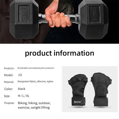 2-Piece Training Sport Gloves for Weightlifting and Fitness Protection