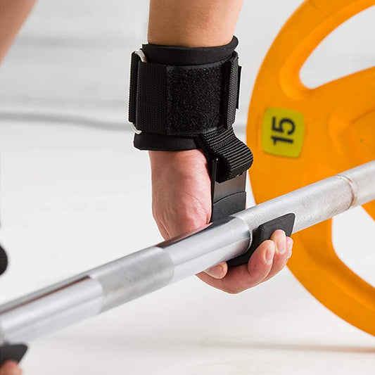 Weight Lifting Hook Grips with Wrist Wraps - Professional Hand-Bar Straps for Gym Fitness and Power Lifting