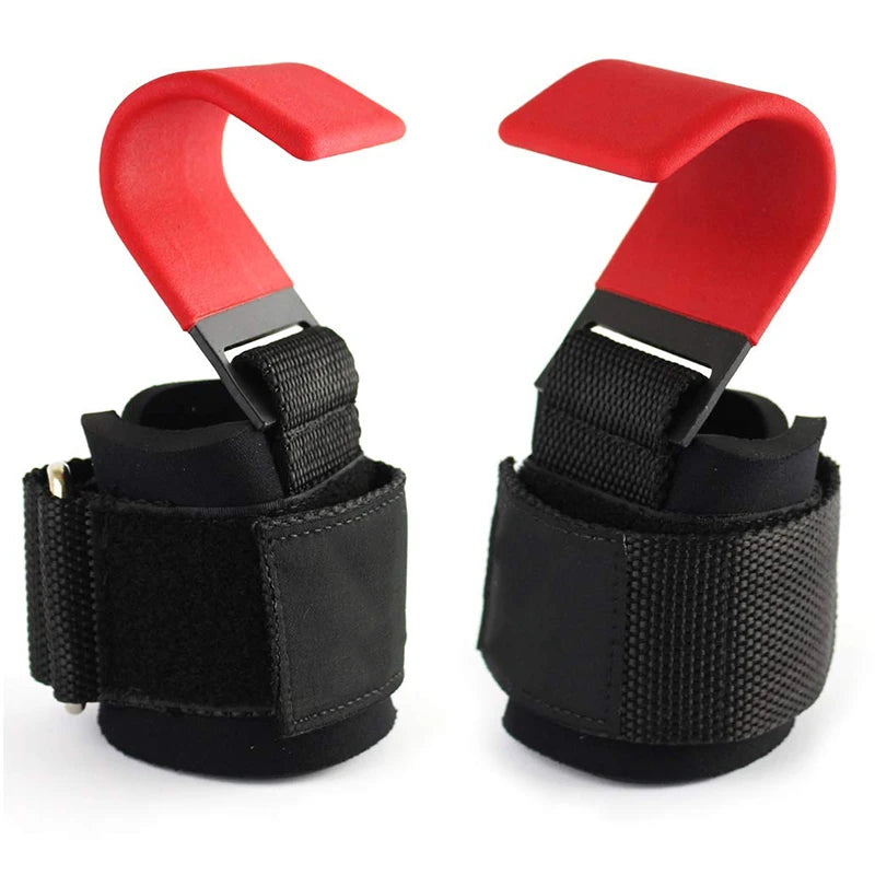 Weight Lifting Hook Grips with Wrist Wraps - Professional Hand-Bar Straps for Gym Fitness and Power Lifting