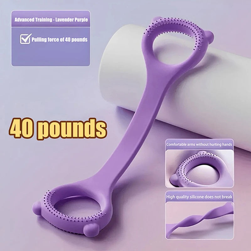 Elite 8-Piece Resistance Band Set for Arm, Back, and Shoulder Workouts - Ideal for Yoga, Pilates, and Physical Therapy