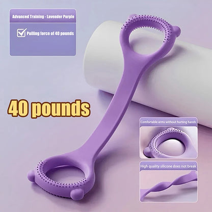 Elite 8-Piece Resistance Band Set for Arm, Back, and Shoulder Workouts - Ideal for Yoga, Pilates, and Physical Therapy