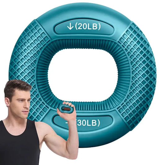 Silicone Finger Strengthening Ring - Hand Muscle Trainer and Wrist Exercise Device