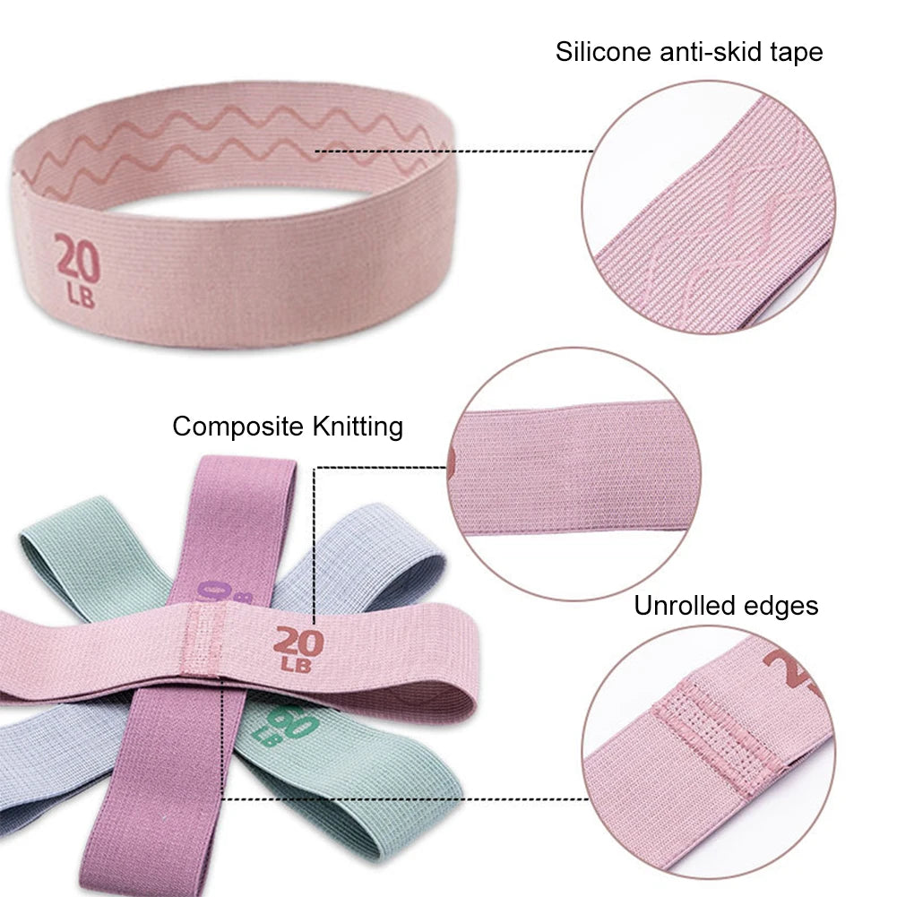 Premium Anti-Slip Elastic Workout Bands for Squats and Glute Training - Portable Yoga and Gym Equipment