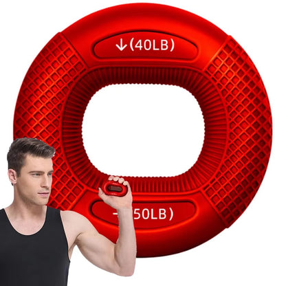 Silicone Finger Strengthening Ring - Hand Muscle Trainer and Wrist Exercise Device