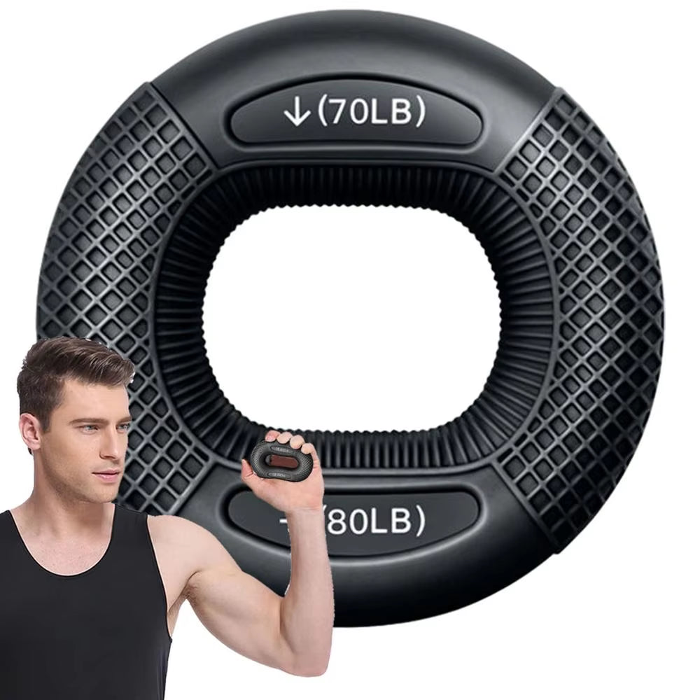 Silicone Finger Strengthening Ring - Hand Muscle Trainer and Wrist Exercise Device