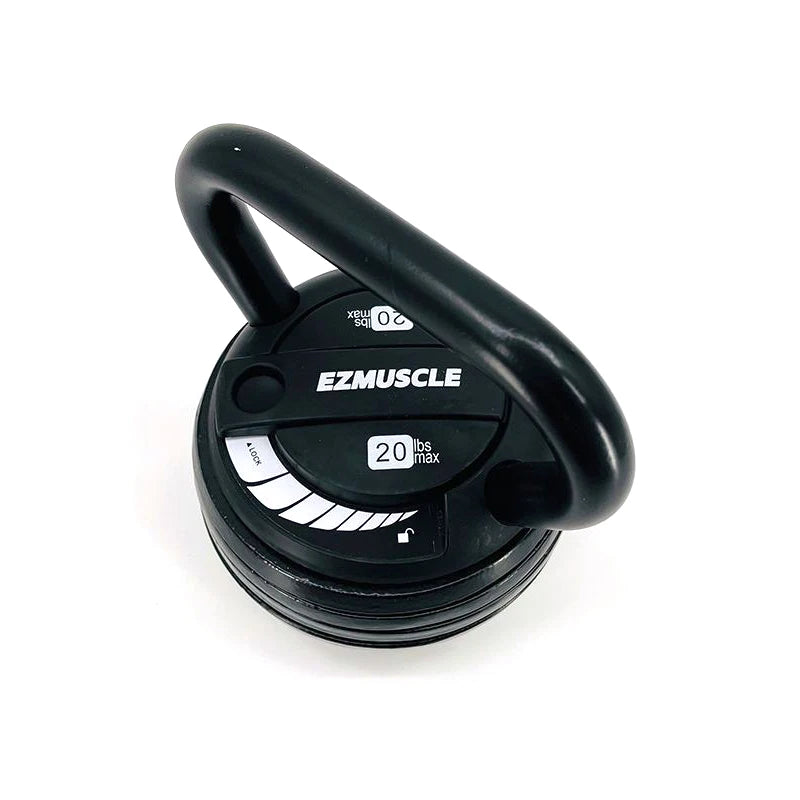 Adjustable Cast Iron Kettlebell Weight Set for Home Strength Training, 20 to 40 lbs