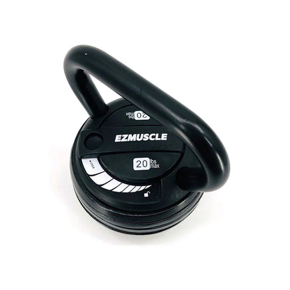 Adjustable Cast Iron Kettlebell Weight Set for Home Strength Training, 20 to 40 lbs