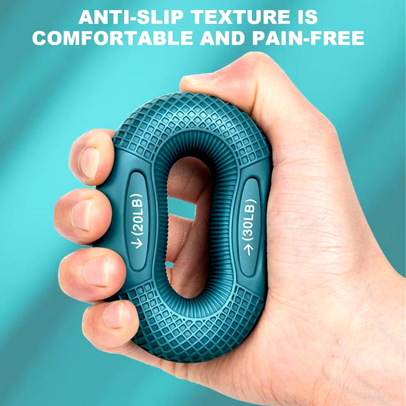 Silicone Finger Strengthening Ring - Hand Muscle Trainer and Wrist Exercise Device