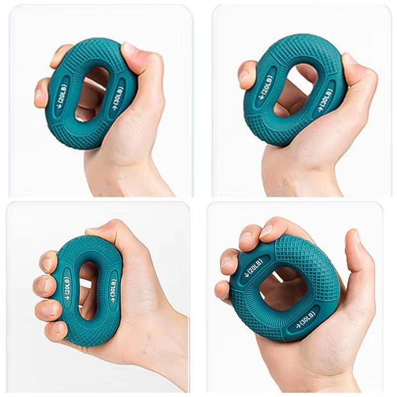 Silicone Finger Strengthening Ring - Hand Muscle Trainer and Wrist Exercise Device
