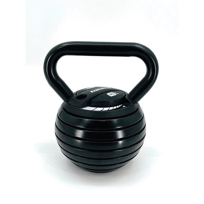 Adjustable Cast Iron Kettlebell Weight Set for Home Strength Training, 20 to 40 lbs