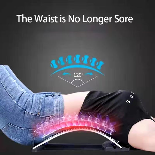 Multi-Level Back Stretcher for Effective Pain Relief and Support for Herniated Discs - Ideal for Yoga and Fitness
