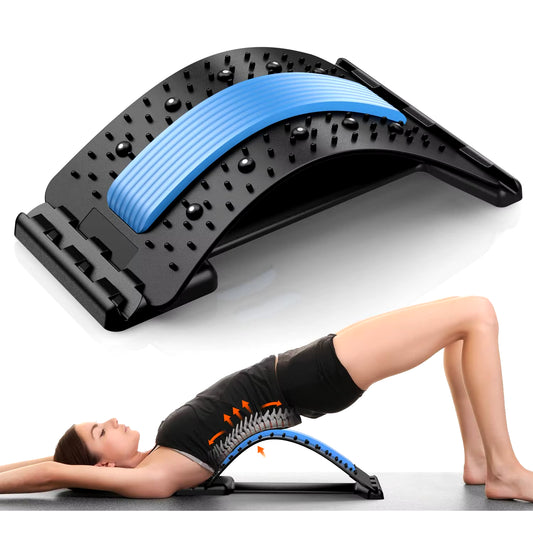 Multi-Level Back Stretcher for Effective Pain Relief and Support for Herniated Discs - Ideal for Yoga and Fitness