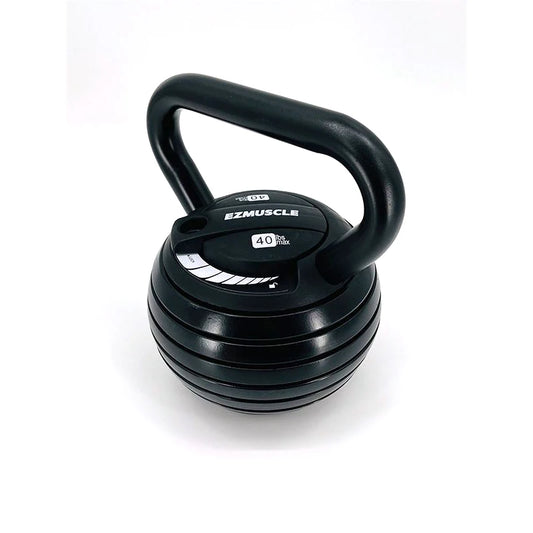 Adjustable Cast Iron Kettlebell Weight Set for Home Strength Training, 20 to 40 lbs